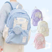 Mochila Grande Para Niñas Estilo Coreano Y2K Con Cordón Nueva Moda Estudiante Bolsa De Viaje Para Chicas De Secundaria Material Nylon - details 1