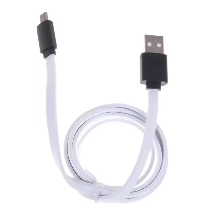 DAM. CABLE MICRO USB A USB BLANCO/NEGRO. 100x1x0cm - 1