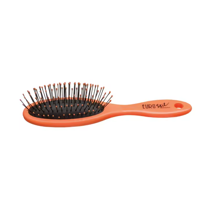 CEPILLO OVAL PEQUEÑO NARANJA FLUOR (marca: Eurostil) - 1