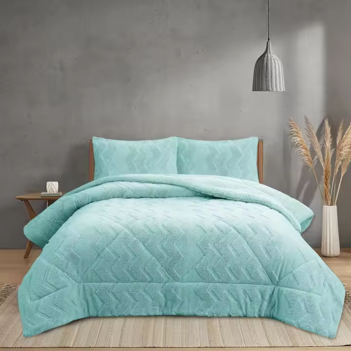 NOVOTEXTIL Edredón de Invierno Sherpa Extra Grueso 560gr/m² Modelo Premium Cálido Suave Sedalina Fibra Hueca Siliconada Borreguito Interior Coralina Exterior Tacto Aterciopelado Inclue 1 o 2 Fundas de Cojín 50x70 cm Ropa de - 1