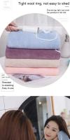 Toalla De Baño Coral Suave Y Absorbente Traje De Baño De Paja Espesado Toalla De Cuello Alto Camisola Para Mujer - details 5