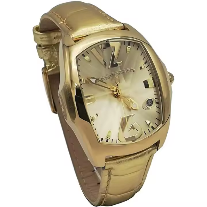 Chronotech CT.7896L/05 Chronotech Prisma-Reloj de pulsera de cuero Chapado en oro Amarillo para Mujer - 1