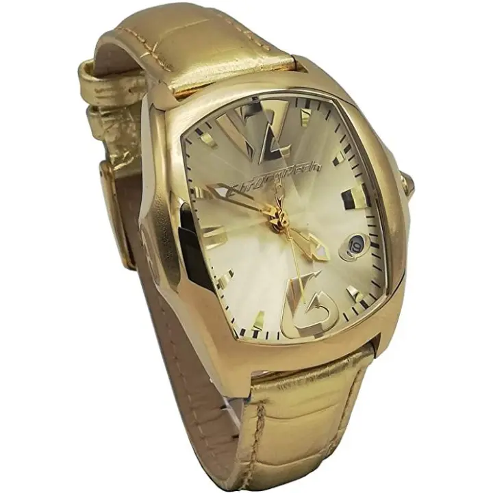 Chronotech CT.7896L/05 Chronotech Prisma-Reloj de pulsera de cuero Chapado en oro Amarillo para Mujer - 1