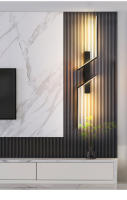 Lámpara De Pared LED Moderna Y Creativa Para Dormitorio Y Sala De Estar Iluminación Minimalista Para Sofa Y TV Incluye Bombillas Montaje En Pared Material Aluminio - details 22