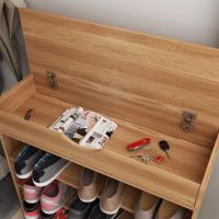DIY Zapatero de Madera con 5 Niveles Estantería Zapatero para hasta 20 Zapatos, 75x30x94cm, Organizador de Almacenamiento de Zapatos Multiuso, Teca - details 2