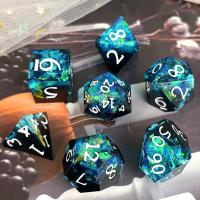 Molde De Dados Poliedros De Borde Afilado 7 Piezas Para Juegos De Mesa Molde De Silicona Para La Creación De Dados De Resina - details 7