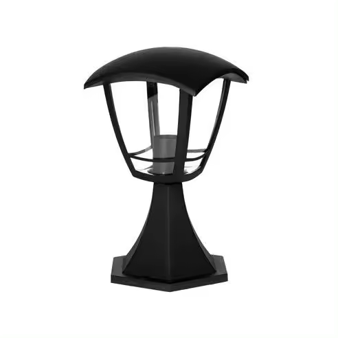 Gsc Evolution Farol de Jardín Sobremuro Serie Barli E27 Negro - Iluminación Eficiente y Versátil - 1