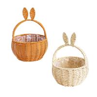 Cesta De Pascua Multifuncional Para Almacenamiento De Caramelos Y Regalos 7x11 Pulgadas Adorable Y Ligera Para Decoración Y Fiestas De Niños - details 0
