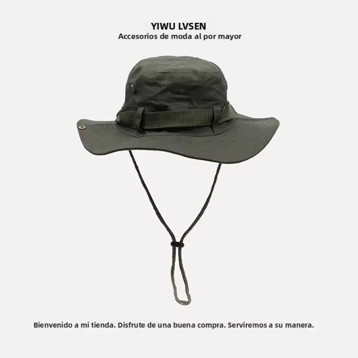 Sombrero De Pescar De Hombre Estilo Cowboy Verano 2023 Protección Solar Amplio Y Transpirable Para Camping Playa Paseos Al Aire Libre - 1