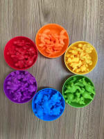 Juego De Colores Arcoíris Con Dinosaurios Y Vehículos Juguete Educativo Montessori De Aprendizaje Sensorial Para Niños En Preescolar - details 7