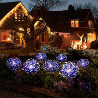 Luz De Jardín Solar LED Impermeable Con 8 Modos De Fuegos Artificiales Para Paisaje Jardín Decoración De Navidad Y Fiesta - details 8