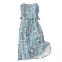 Vestido Bohemio De Verano Para Mujer Estampado Floral Casual Manga Corta Botones Estilo Playa Midi Elegante Robe O-Neck - details 6