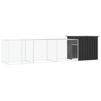 vidaXL Gallinero de acero galvanizado 400x91x100 cm jaula gallinero Color Gris,  Antracita, y mas - details 1