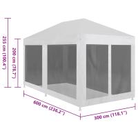 vidaXL Carpa de celebraciones con 6 paredes de malla 6x3 m - details 4