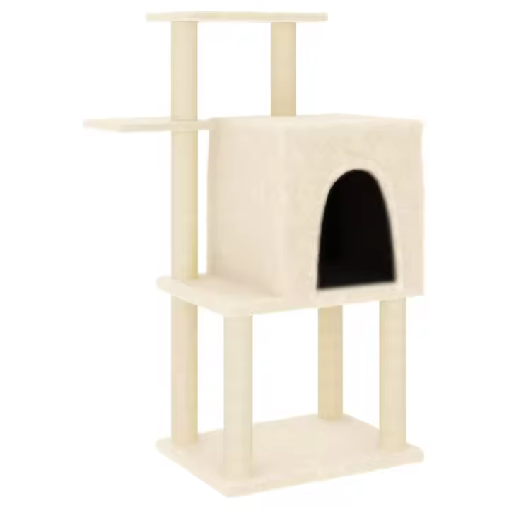 Rascador para Gatos con postes de ISAL color crema 97 cm - 1