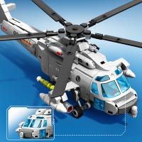 Bloques De Construcción Helicóptero Creativo 550pcs Regalo DIY Para Niños Modelos De Aviones Militares De Arma De Bloques De Montaje - details 4