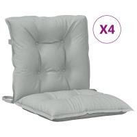 vidaXL Cojines silla respaldo bajo 4 ud tela 100x50x7 cm Color Antracita melange,  Gris claro melange,  Gris oscuro melange y mas Cojín Decorativo de Asiento Cojines de muebles de salon - details 8