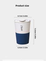 Taza De Café Portátil Doble Pared De Plástico Y Estraw Para Viajes Con Tapa Regalo Para Hombres Y Mujeres Taza De Bebida Ecológica - details 0