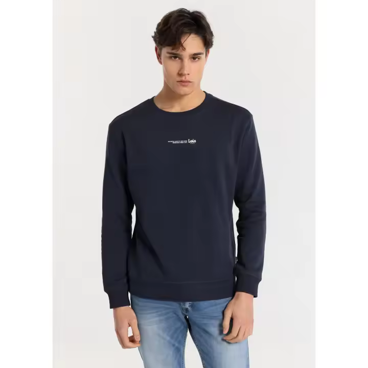 LOIS JEANS - Sudadera basica cuello caja con texto impreso en el pecho - 1