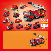 Helicóptero De Rescate 10en1 Vehículo De Ingeniería Con Bloques Compatible Para Niños Juguete Educativo Regalo Para Niñas Y Niños - details 4