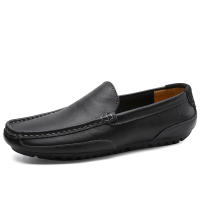 Zapatos De Cuero Para Hombre Moda Lujo 2024 Casuales Slip on Formal Mocasines Italianos Negros Zapatos Para Conducir Y Zapatillas - details 7