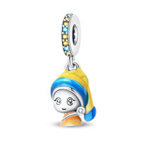 Tablero De Dibujo De Pigmento De Plata 925 Serie De Arte Figuras Famosas Charms De Cuentas Para Pulseras De 3mm Hechas a Medida Joyería Finos - details 9