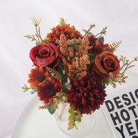 Ramo Artificial De Flores De Seda Rosa Lavanda Hidranegra Margarita Para Decoración De Hogar Boda Navidad Otoño Estilo Floral Hybrido - details 5