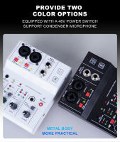 Tarjeta De Sonido Bluetooth Q-12 Con Mixer De 4 Canales Y 48V Para Sistema De Escritorio Estéreo Interfaz De Conexión Para Computadora - details 2