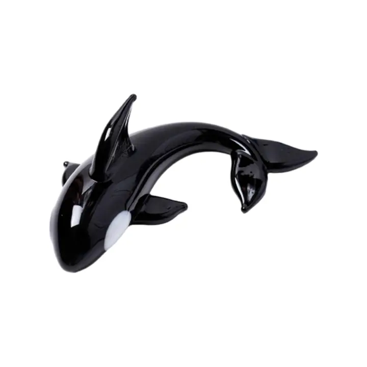 Estatua De Ballena De Vidrio Hecha a Mano Escultura Lifelike Para Mesita Centro De Mesa Adorno De Oficina Regalo De Festivales - 1