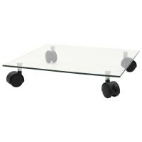 vidaXL Soportes ruedas plantas 4 uds cuadrado vidrio templado 35x35 cm - details 1