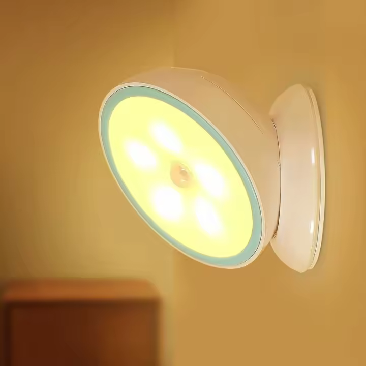 Lámpara de Noche LED con Sensor de Movimiento para Interiores Lámpara Recargable por USB con Tira Magnética Adecuada para Vivero Armario Pasillo Escaleras - 1