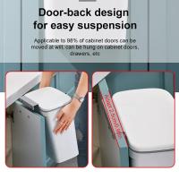 Bandeja De Cocina Con Tapa Deslizante Y Colgante Sin Perforaciones Contenedor De Basura Para El Hogar Y Toilette Material ABS Forma Rectangular - details 8