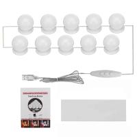 Espejo De Maquillaje Con Luz LED Bombilla USB Cargable Iluminación Para Mesa De Vestir Baño Dimmerable Luz De Vanidad - details 11