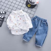 Conjunto De Ropa Para Bebé Niño Primavera Otoño Camisa Pantalones 2 Piezas Casual Cómodo Talla Ajustada Diseño De Dibujos Animados - details 3