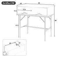 Mesa de entrada moderna y elegante con muebles geométricos tridimensionales para entradas y salones (Blanco + patias Doradas) - details 8