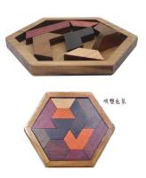 Rompecabezas Hexagonal Clásico De 11 Piezas Tangram Jigsaw Juguete Educativo Para Niños Alivio Del Estrés Colorido - details 4