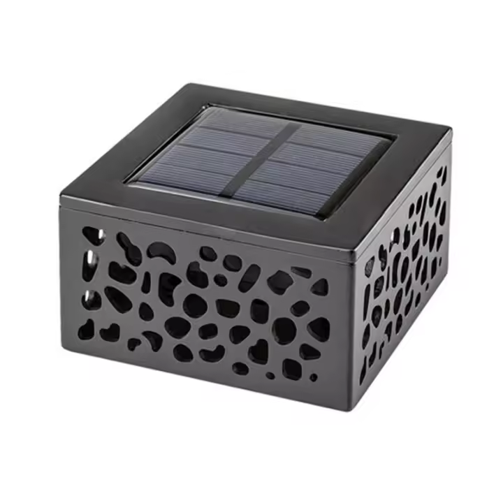 Medulin - Lámpara Solar - Negro y Cristal Milky - 0,5W - 3000K - 8-5x5cm - Batería: 1xAA 1.2V 3000K RABALUX - 1