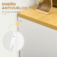 HOMCOM Cómoda 3 Cajones, Cómoda Dormitorio sin Tiradores, Cajonera para Salón, Oficina, Estilo Moderno, 70x37x75 cm, Blanco - details 5