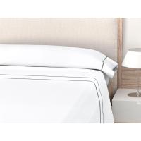 Mercatienda.es Sábanas de Hostelería para cama verano Lisa Blanca con Jaretón ROOMERS – 50% Algodón y 50% Poliéster - details 1