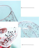 Taza De Navidad De Vidrio Con Doble Muralla Y Brillo De Síquinas Con Árbol De Navidad Y Payaso De Nieve Taza Para Café Leche Jugo Resistente Al Calor Regalo De Navidad - details 8