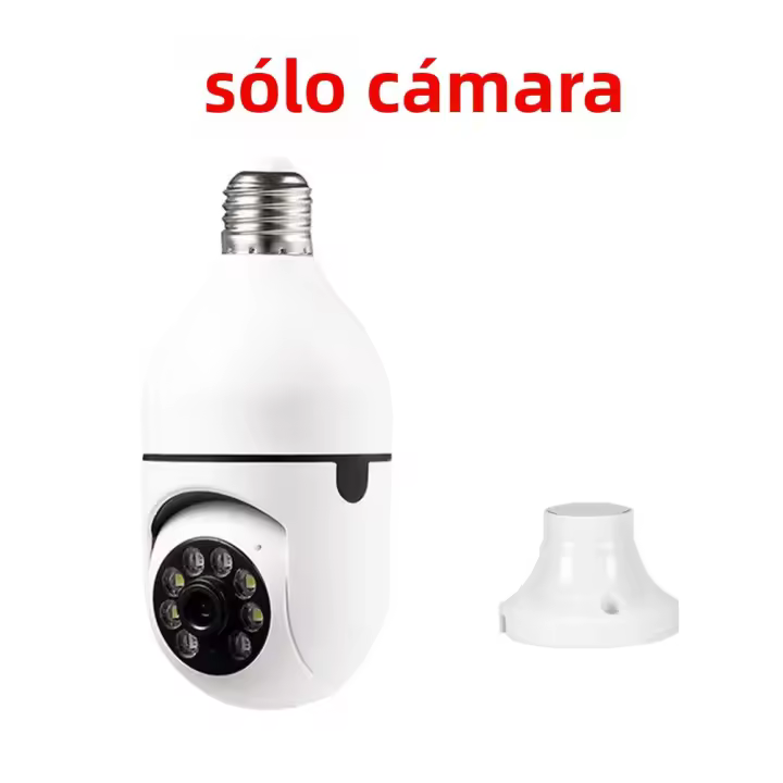 Ycc365 plus Cámara De Seguridad Con Luz De Vigilancia Nocturna Visión En Color Automática Seguimiento Humano Zoom Monitor De Bebé Wifi Bombilla E27 IP Cámara De Red Para Interior - 1