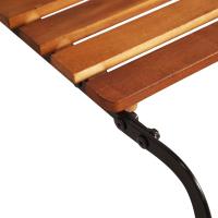 vidaXL Tumbona ajustable de madera maciza de acacia y patas de acero Sillas de Exterior Ideal para jardín, playa, piscina, terraza Tumbona Piscina Tumbonas Playa Tumbonas Jardín Exterior - details 2