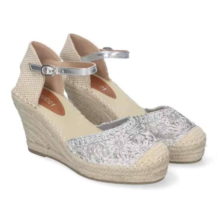 PuntoSalao Alpargatas de cuña cómoda en yute mujer estilo valenciana VRA-851 - 1