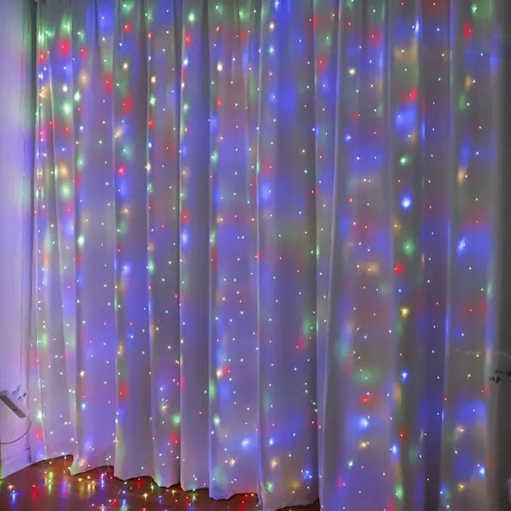 Guirnalda De Luces LED Navideñas Para Decoración De Fiesta Y Boda En El Dormitorio Con Control Remoto USB 8 Modos Iluminación De Agua Caída - 1