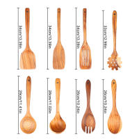 Juego De Cocina De Madera Utensilios De Cocina Ecológicos Incluye Cucharas De Madera Para Sopa Regalos Para Cocina - details 7