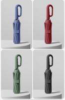 Paraguas Automático De Gran Tamaño 12 Dientes Con Hebilla Portátil Resistente Al Viento Plegable Doble Propósito Para Adultos Negro - details 14