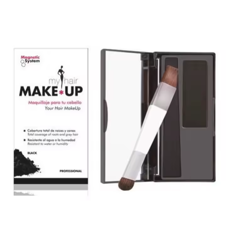 Cubrecanas en polvo MY HAIR MAKE UP Maquillaje para el cabello - Color: Negro/Black - 3,1 gr. - 1