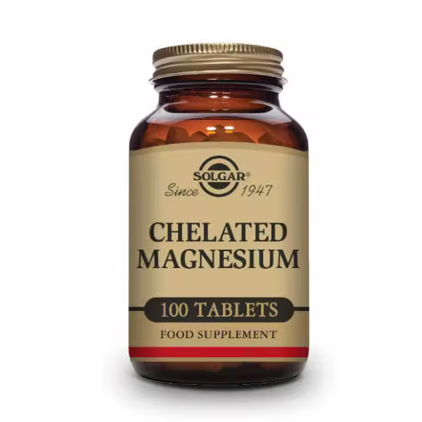 Solgar Chelated Magnesium (Magnesio Quelado) - 100 tabls. - 1