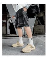 Sandalias De Verano Para Hombres Talla Grande Clogs De Lujo Mocasines De Jardín Casual Plataforma Bajo Tobillo Color Sólido - details 10