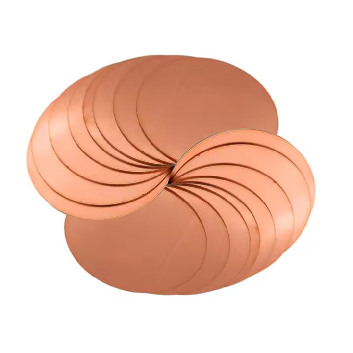 Placa Circular De Cobre Pura T2 De Diámetro 30mm-80mm Y Grosor 0.5mm-3mm Para Herramientas De Mano No Personalizadas Procedencia China - 1